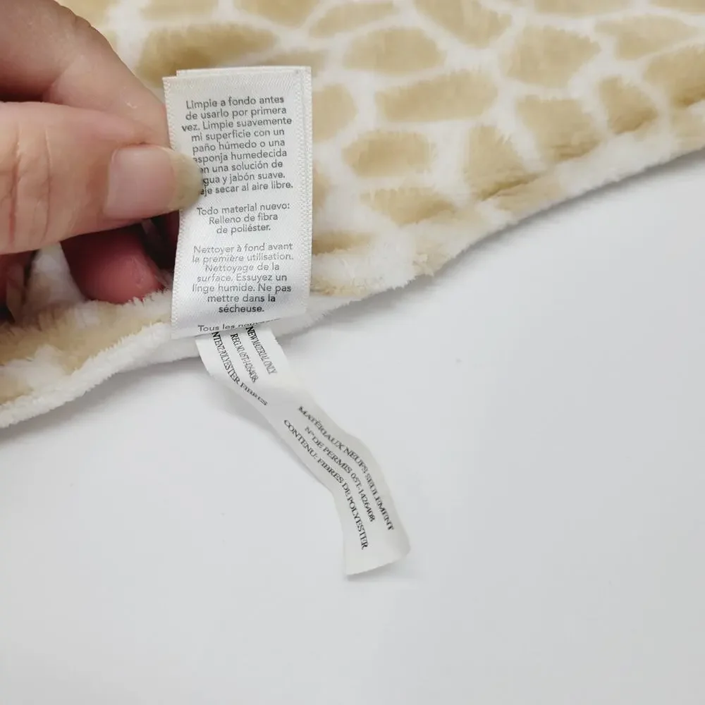 Carters Giraffe Plush Lovey Security Blanket Tan White Pacifier Loop 2016